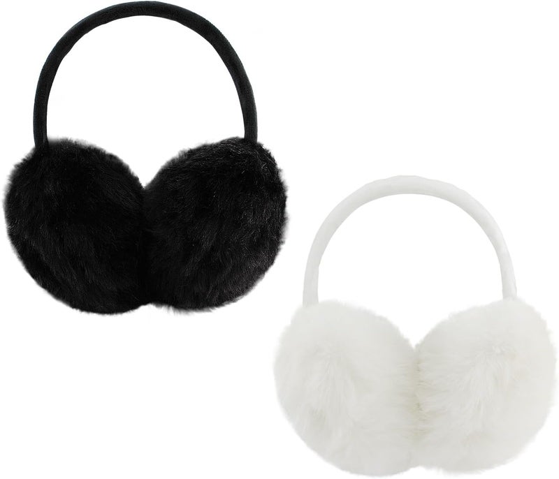 POXIMI Store Women Winter Earmuffs Girl Ski Adjustable Ear Covers for Cute Bow Ear Warmer Outdoor Earmuff Fleece Lining - Image 1